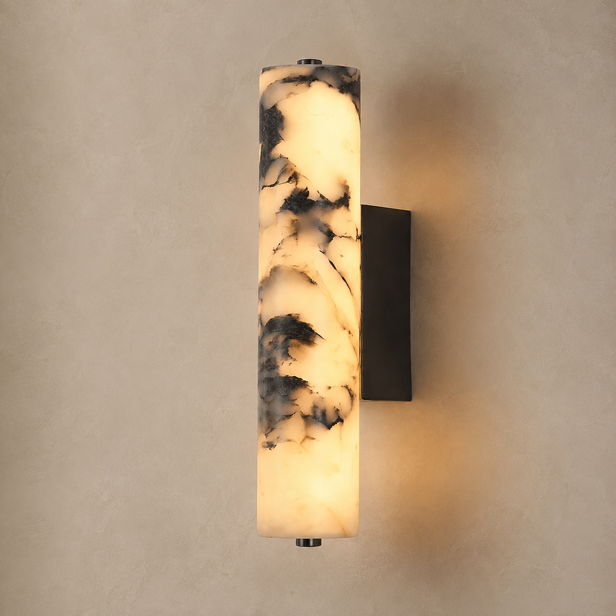 The Plinth backlit marble column wall light — Selden Home