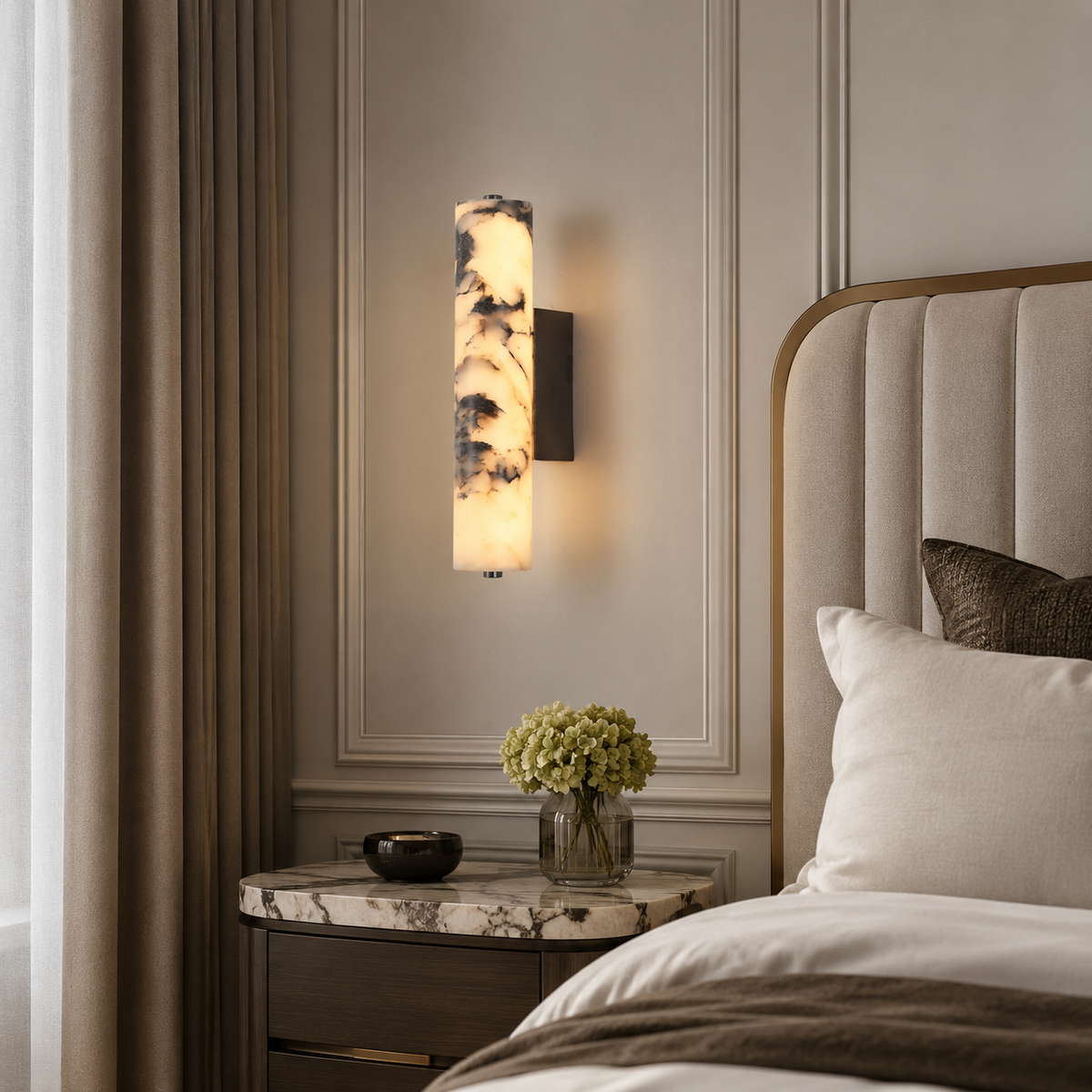 The Plinth backlit marble column wall light — Selden Home (6)