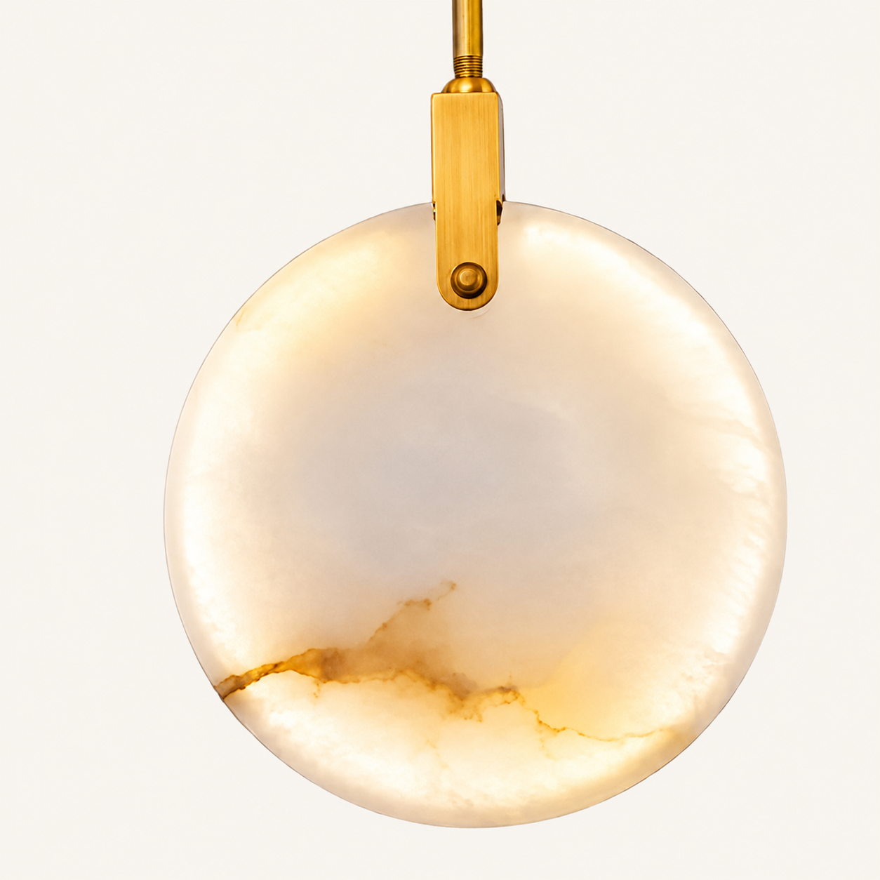 The Cascade alabaster disc chandelier for stairways — Selden Home (3)