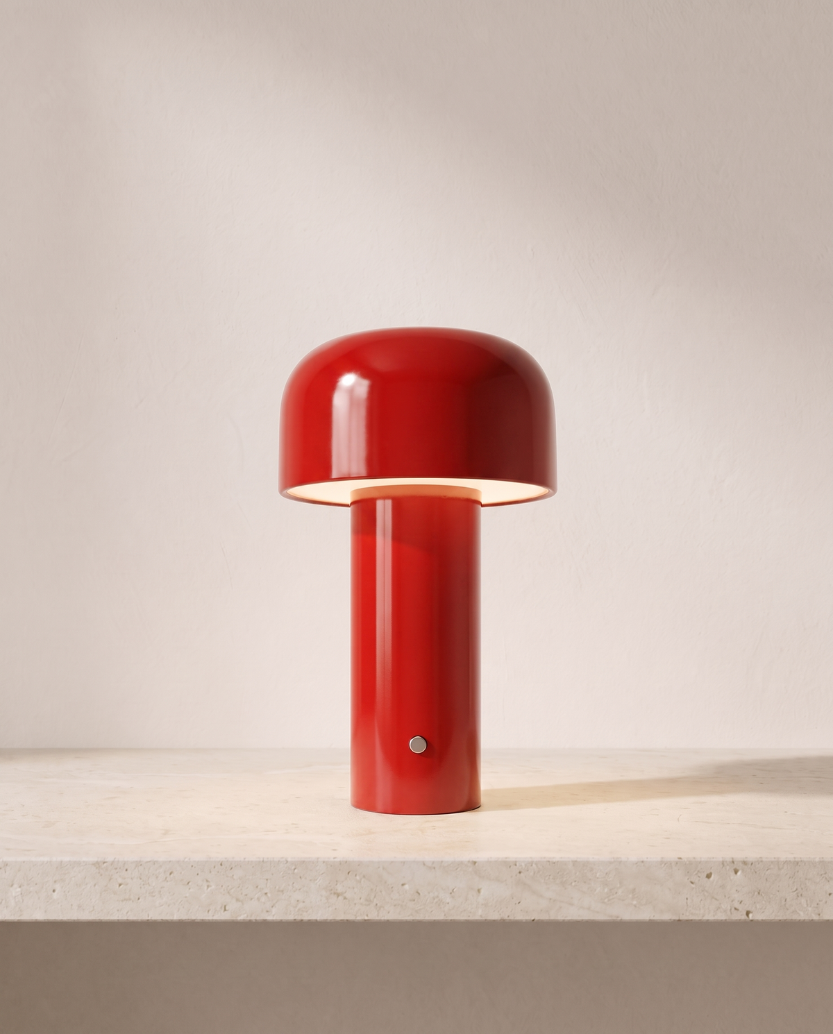 The Bud Cordless Table Lamp – Red, gloss finish