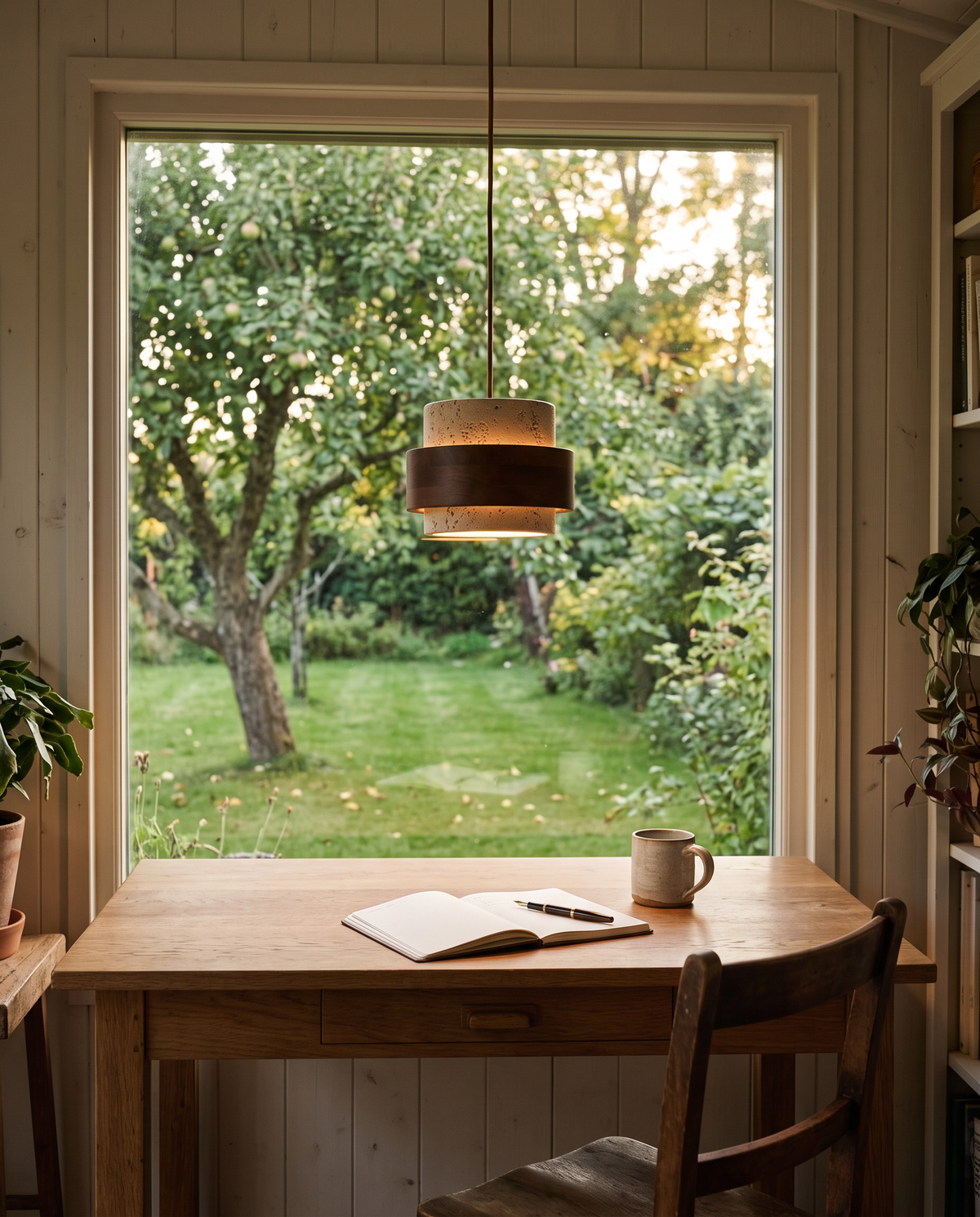 The Bobbin over a writing desk in a garden room