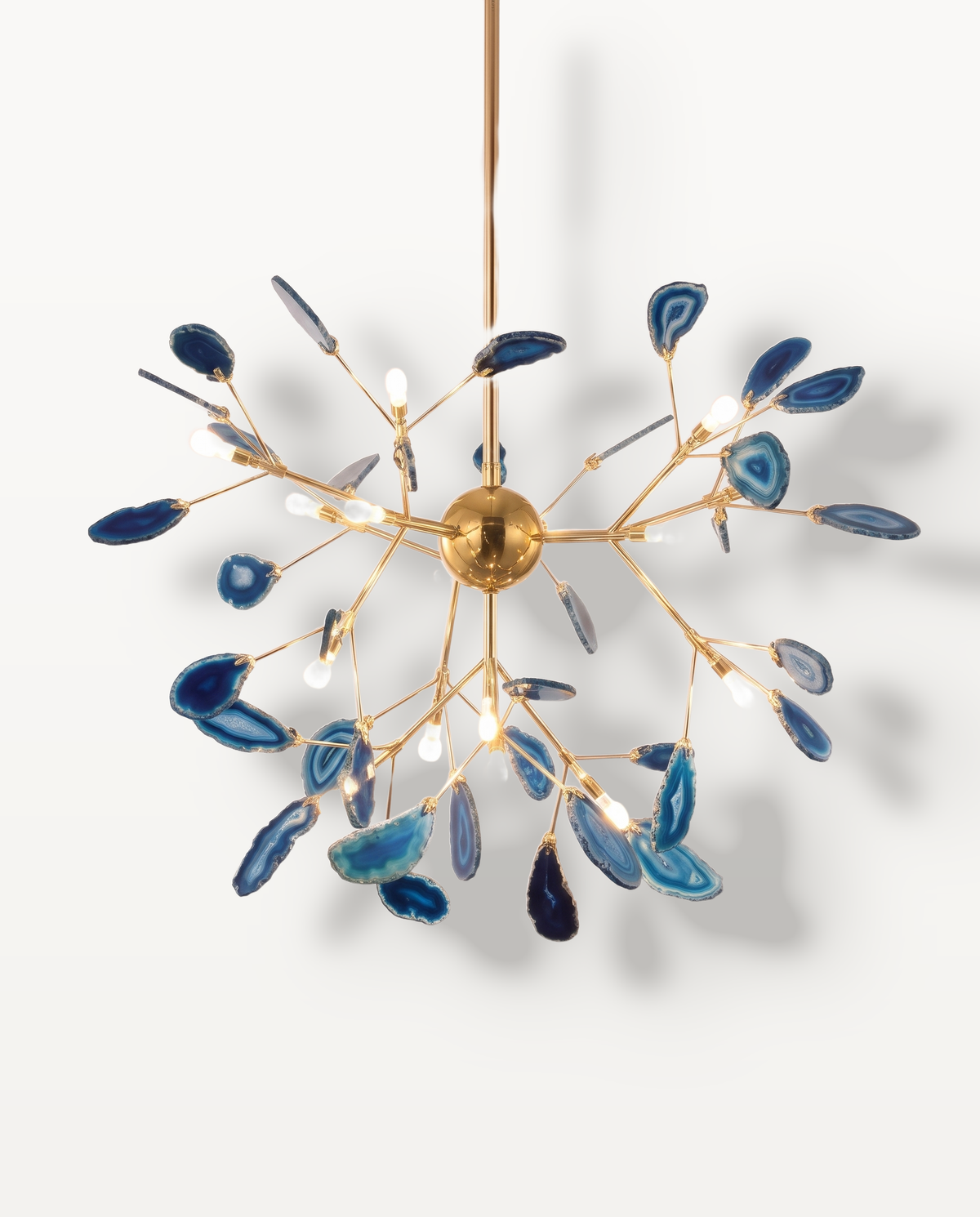 The Geode Chandelier in Cobalt