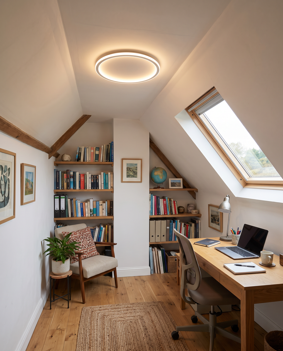 The Hoop in Chalk in a loft study