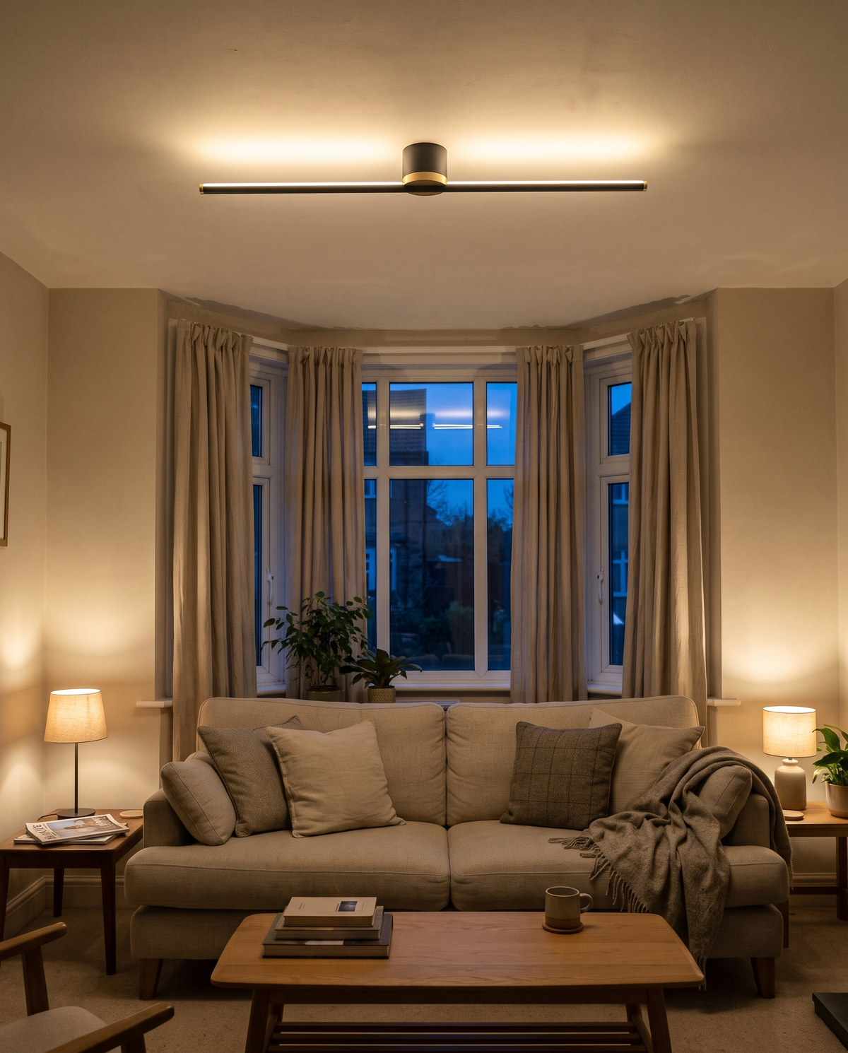 The Lath in Jet washing the ceiling of a 1930s living room with light