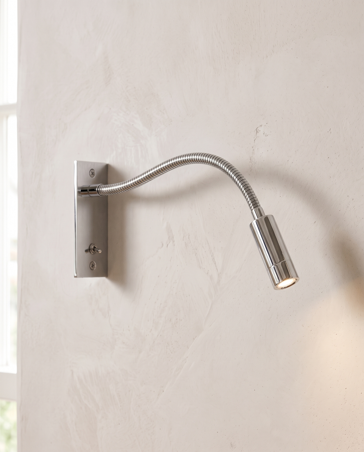 The Lectern Wall Light, polished chrome