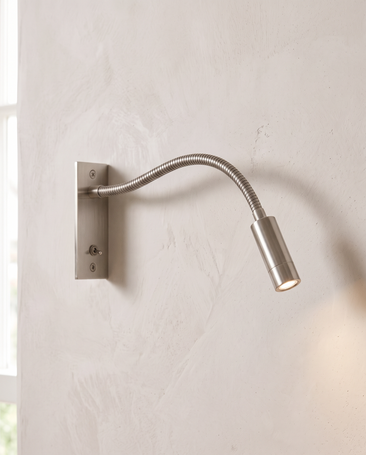 The Lectern Wall Light, brushed nickel
