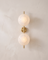 2 Discs, H 38 cm / Brass & Opal