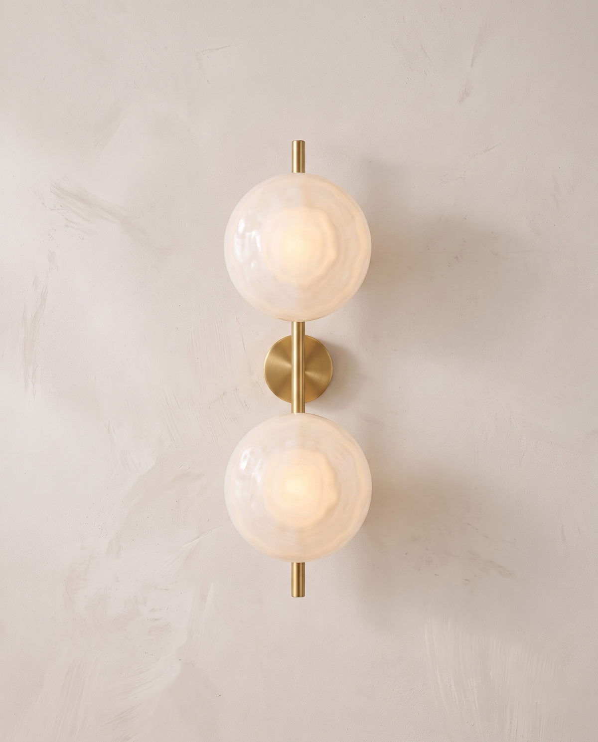 The Monocle Wall Light in Brass & Opal