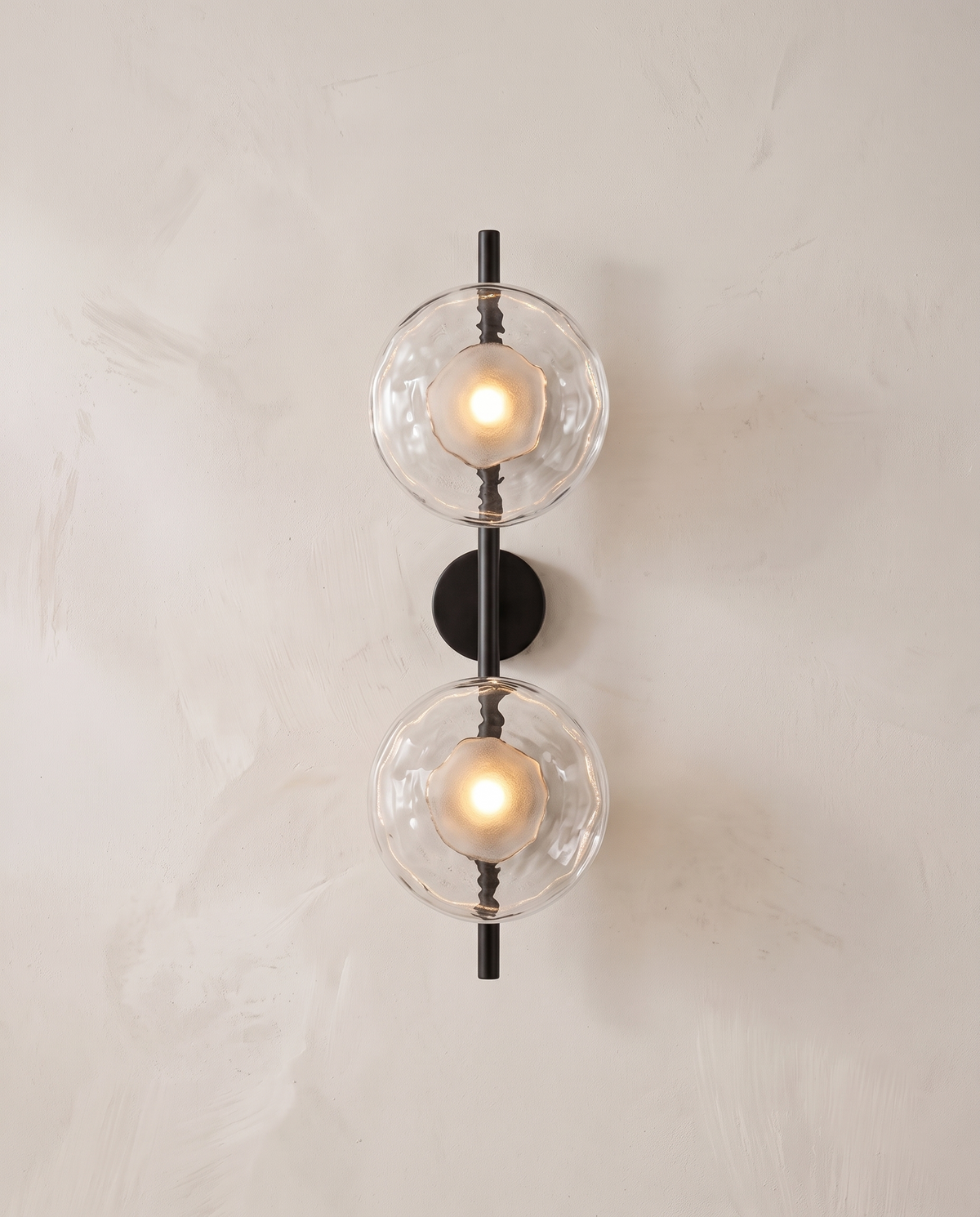 The Monocle Wall Light in Jet & Clear