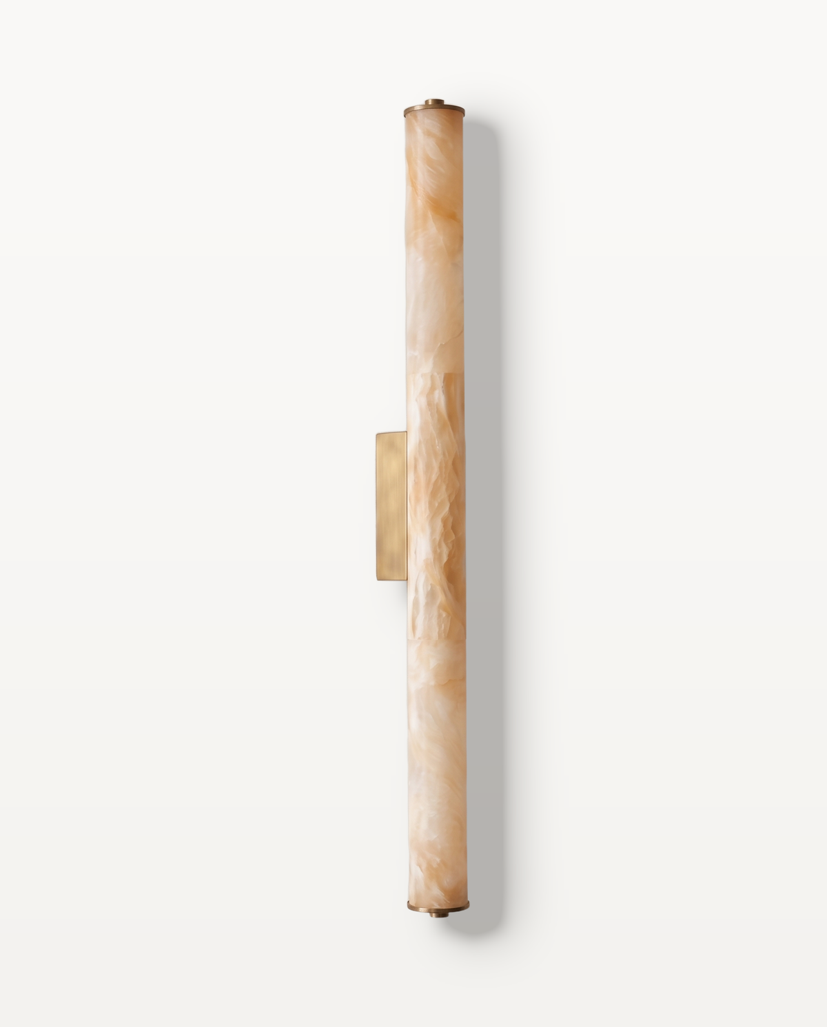 The Quill Wall Light – Gold, 80 cm, slender natural stone baton with up-and-down light