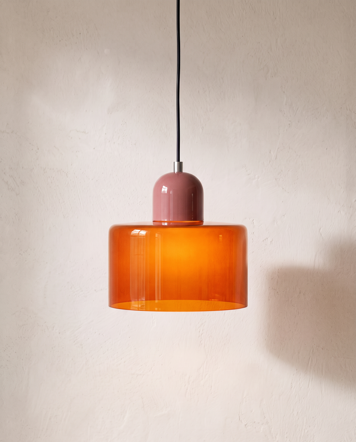 The Sherbet Pendant in Tangerine & Rose