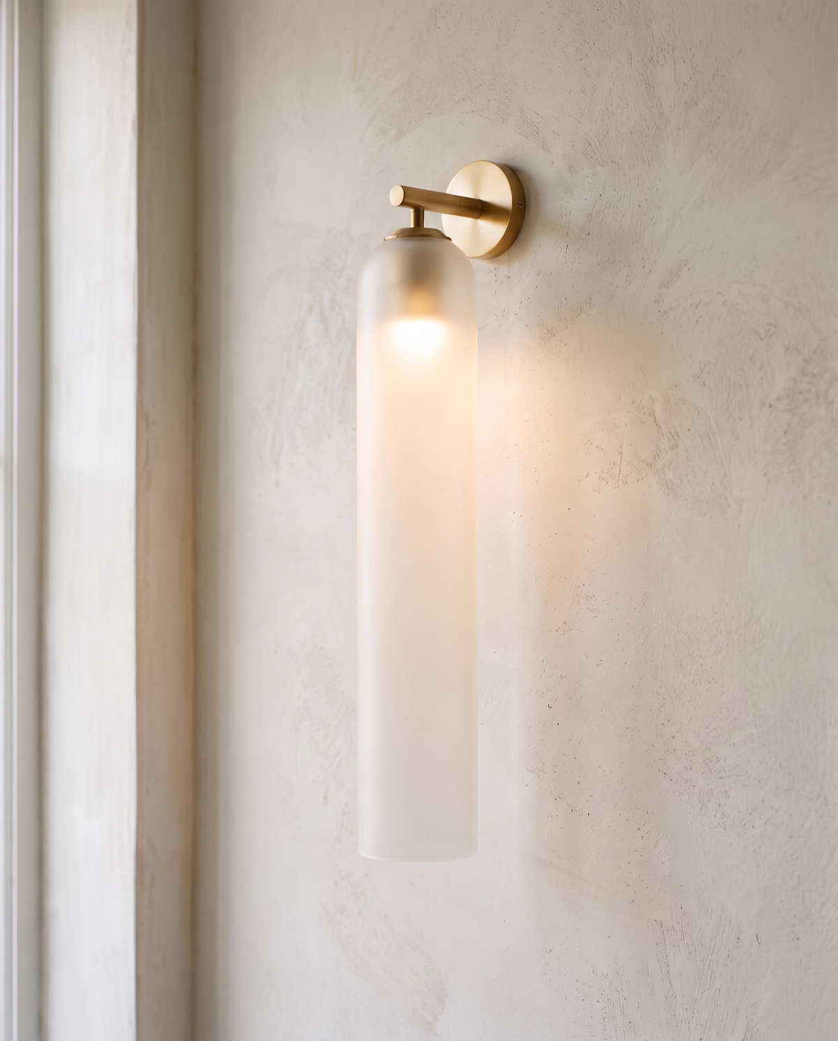 The Taper Wall Light, frosted glass