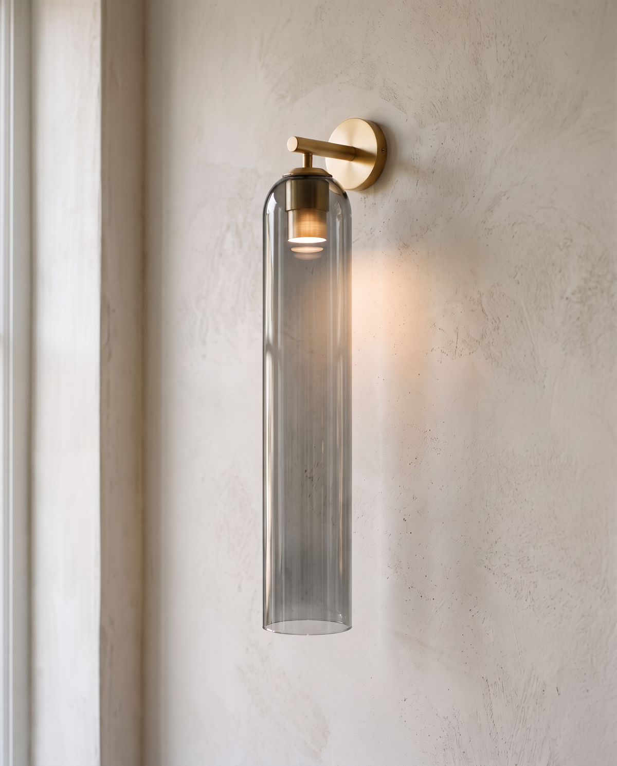 The Taper Wall Light, smoke glass