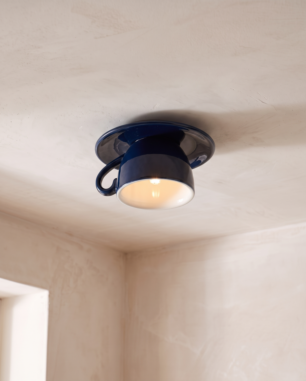 The Teacup Ceiling Light in Navy