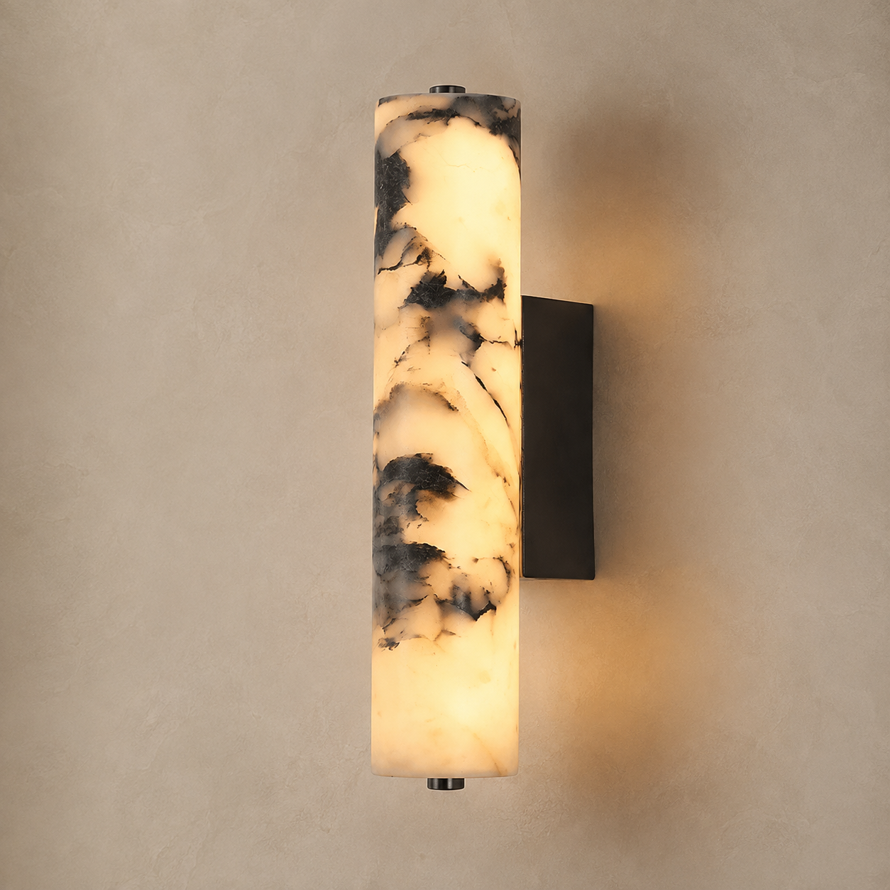 The Plinth backlit marble column wall light — Selden Home