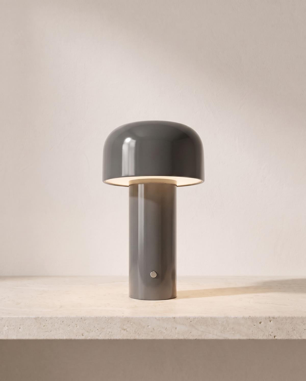 The Bud Cordless Table Lamp – Grey, gloss finish