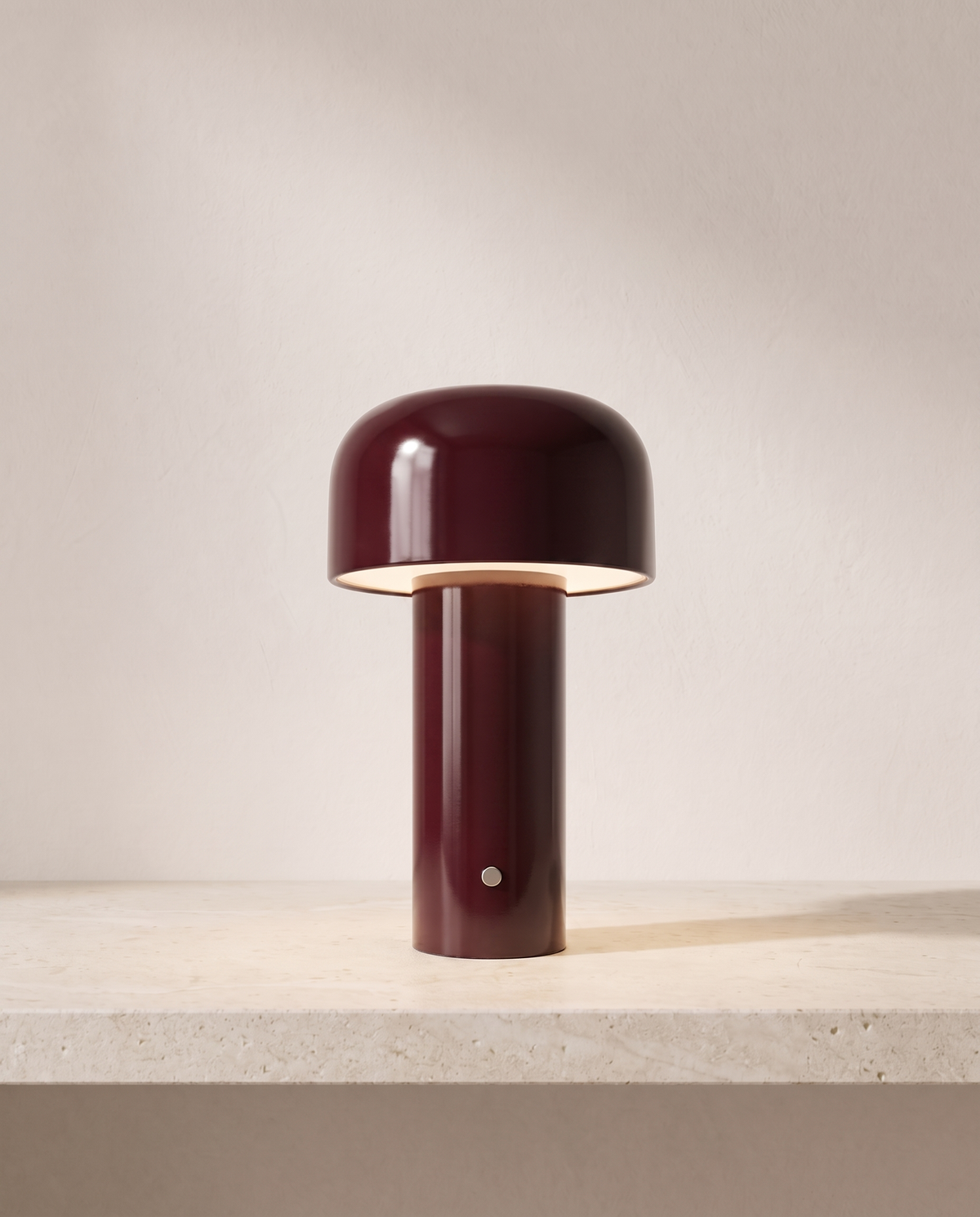 The Bud Cordless Table Lamp – Burgundy, gloss finish