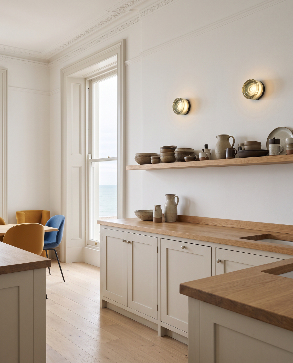 The Halo glass wall light – Kitchen, Brighton seafront apartment