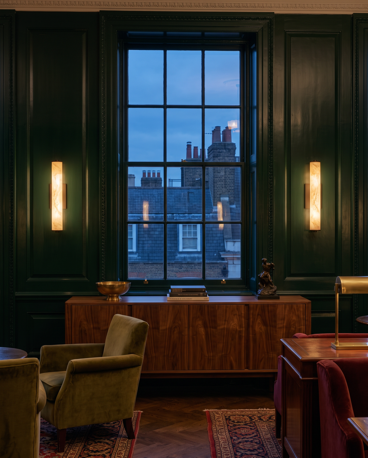 The Quill marble wall light – Lounge, London hotel
