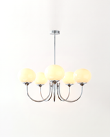 Chrome & Cream / 3 Globes · Ø 46 cm