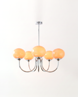 Chrome & Tangerine / 3 Globes · Ø 46 cm