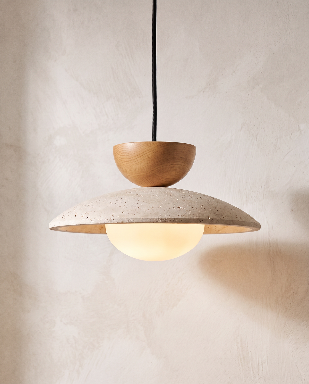 The Brim Pendant with the Honey wooden cap