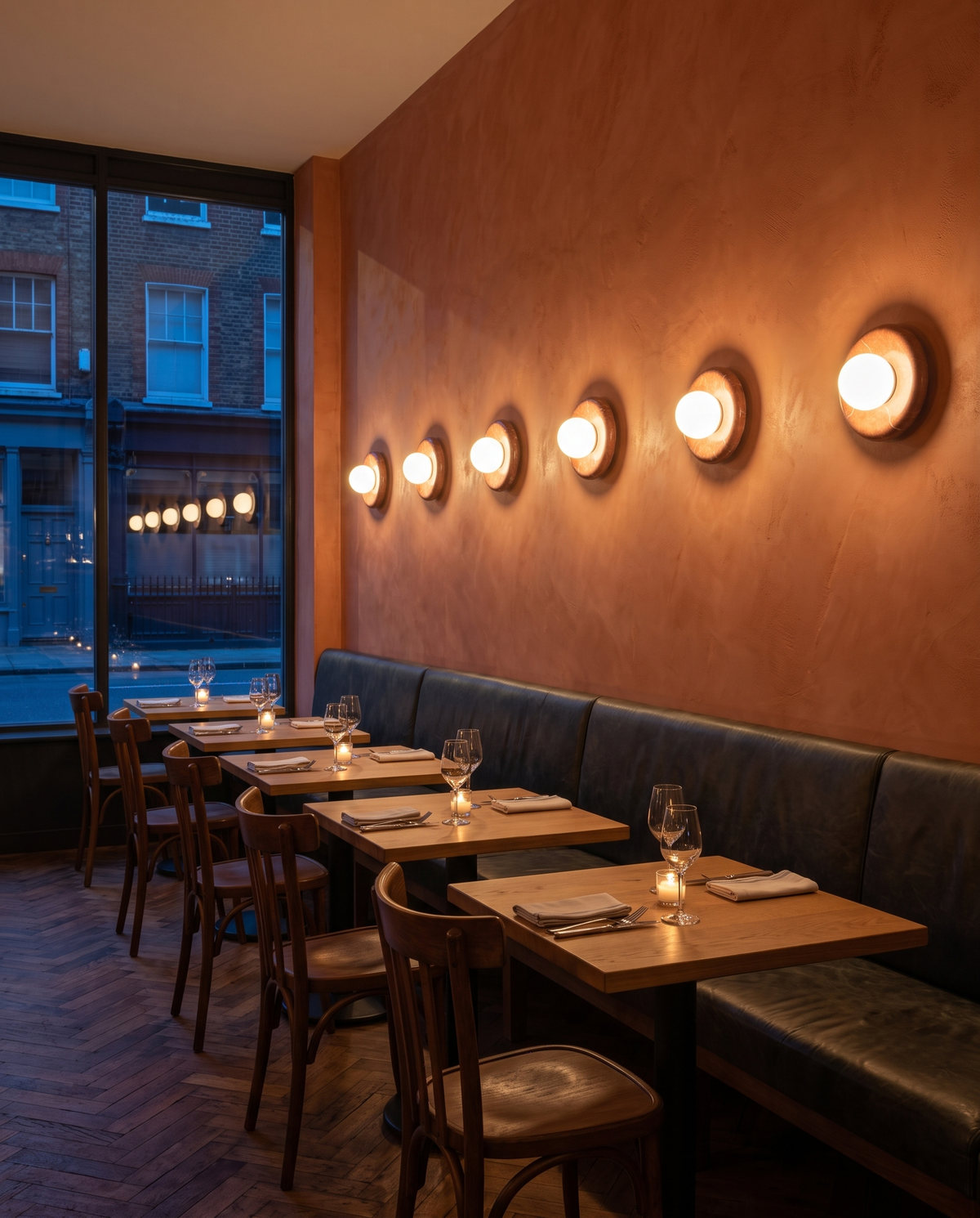 The Cameo marble ring wall light – Marylebone bistro
