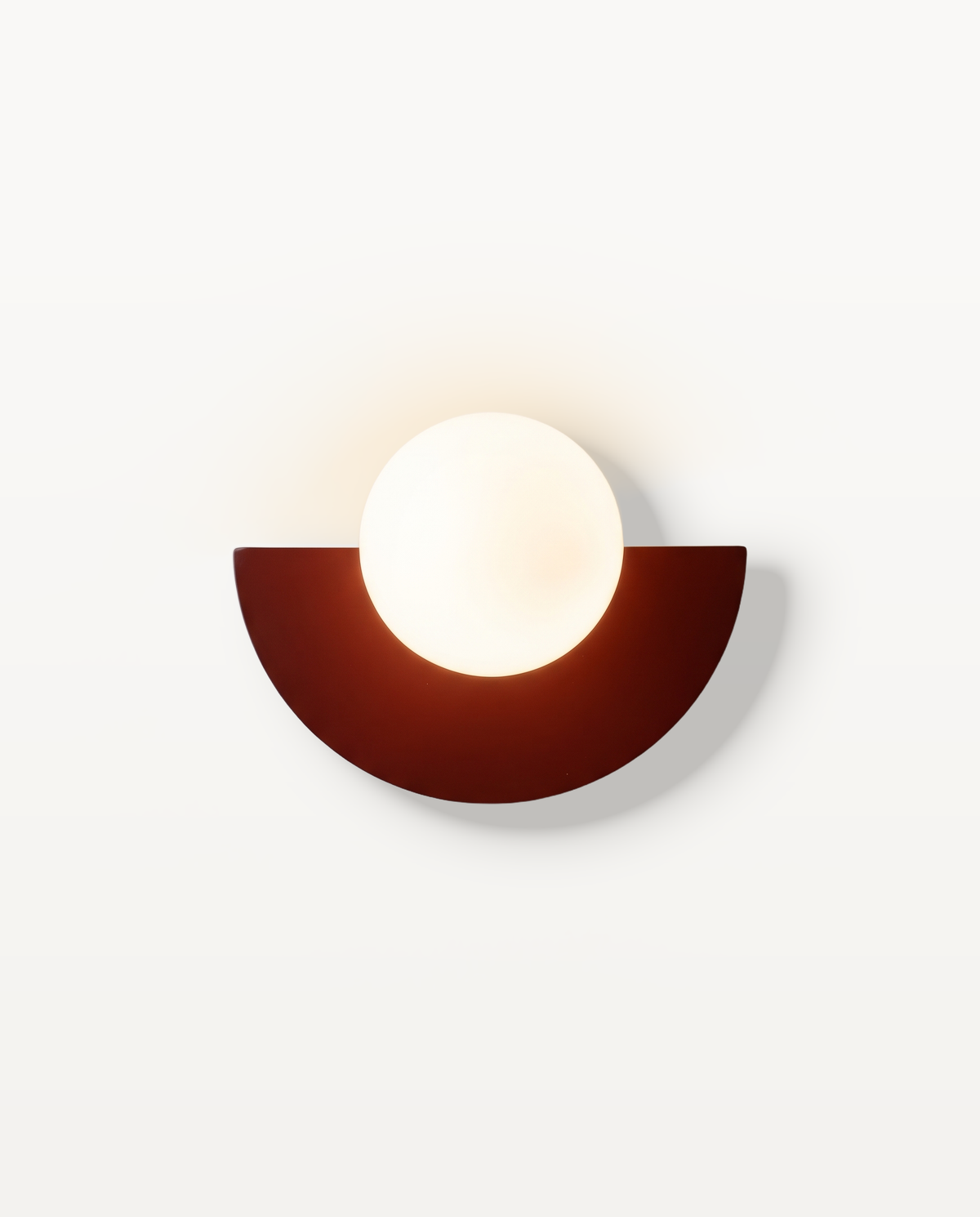 The Fanlight Wall Light in Oxblood