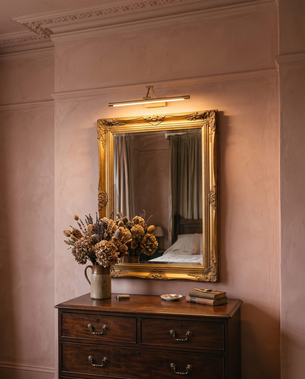 The Gallery above a gilt mirror in an Edwardian bedroom
