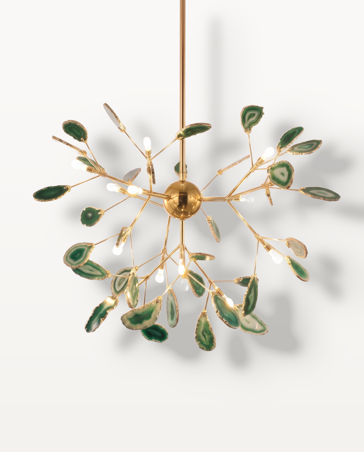 The Geode Chandelier in Moss