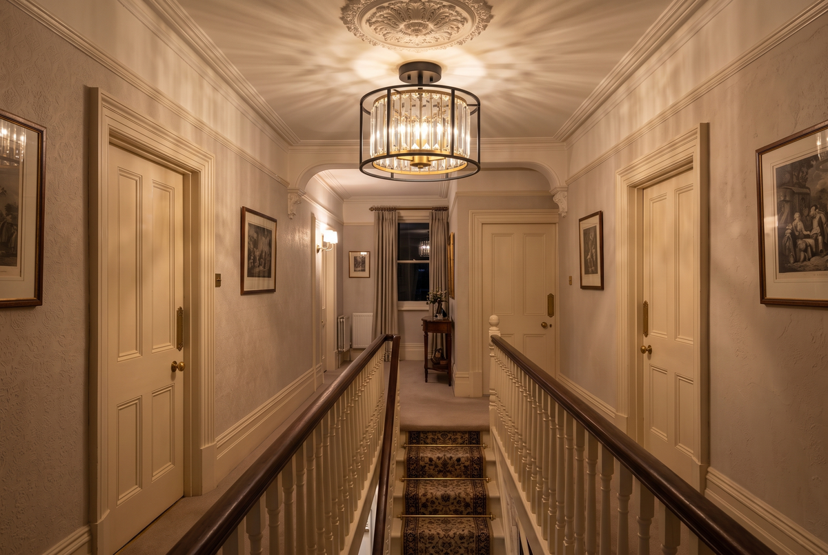 The Lustre Ceiling Light on a Victorian landing