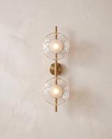 2 Discs, H 38 cm / Brass & Clear
