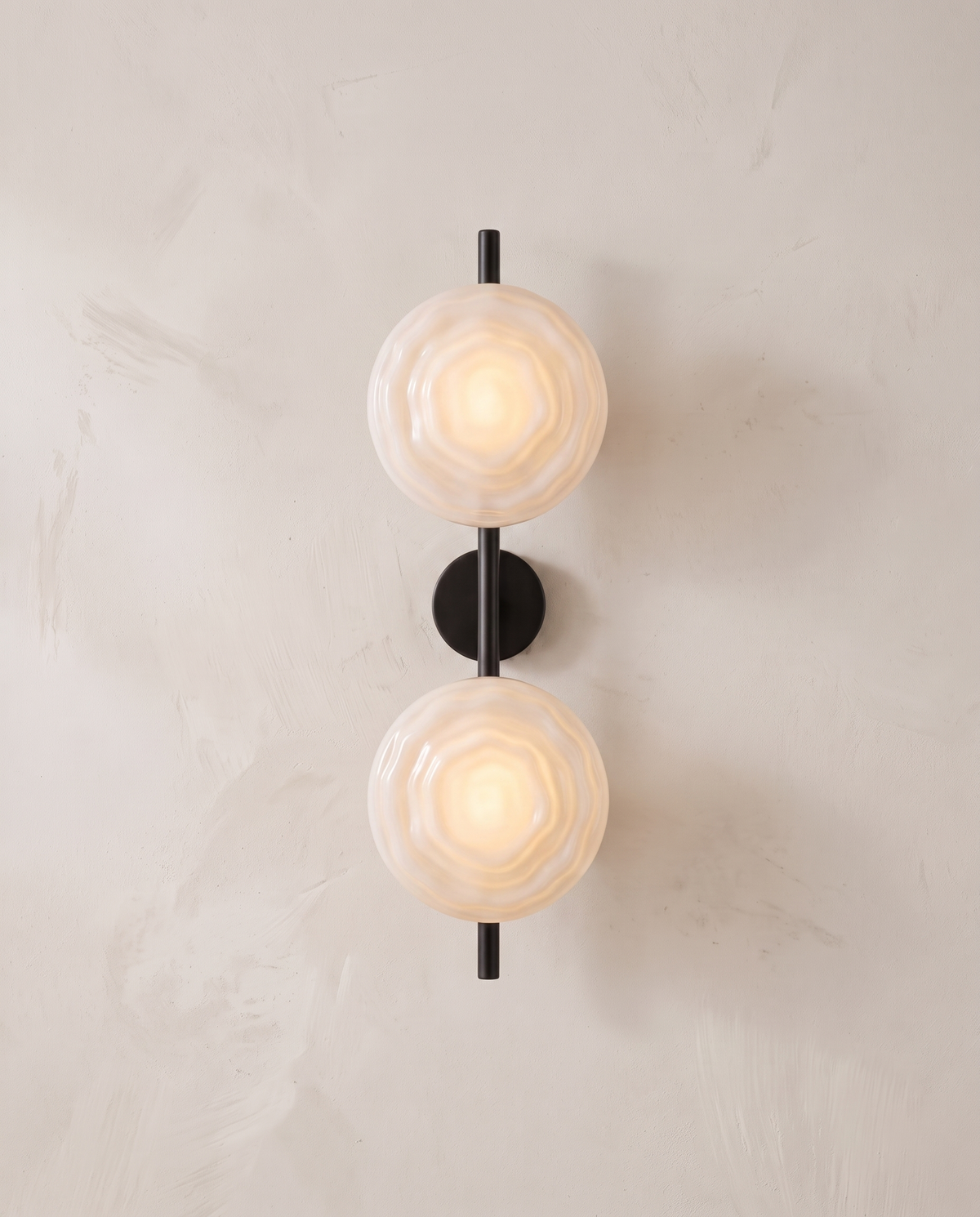 The Monocle Wall Light in Jet & Opal