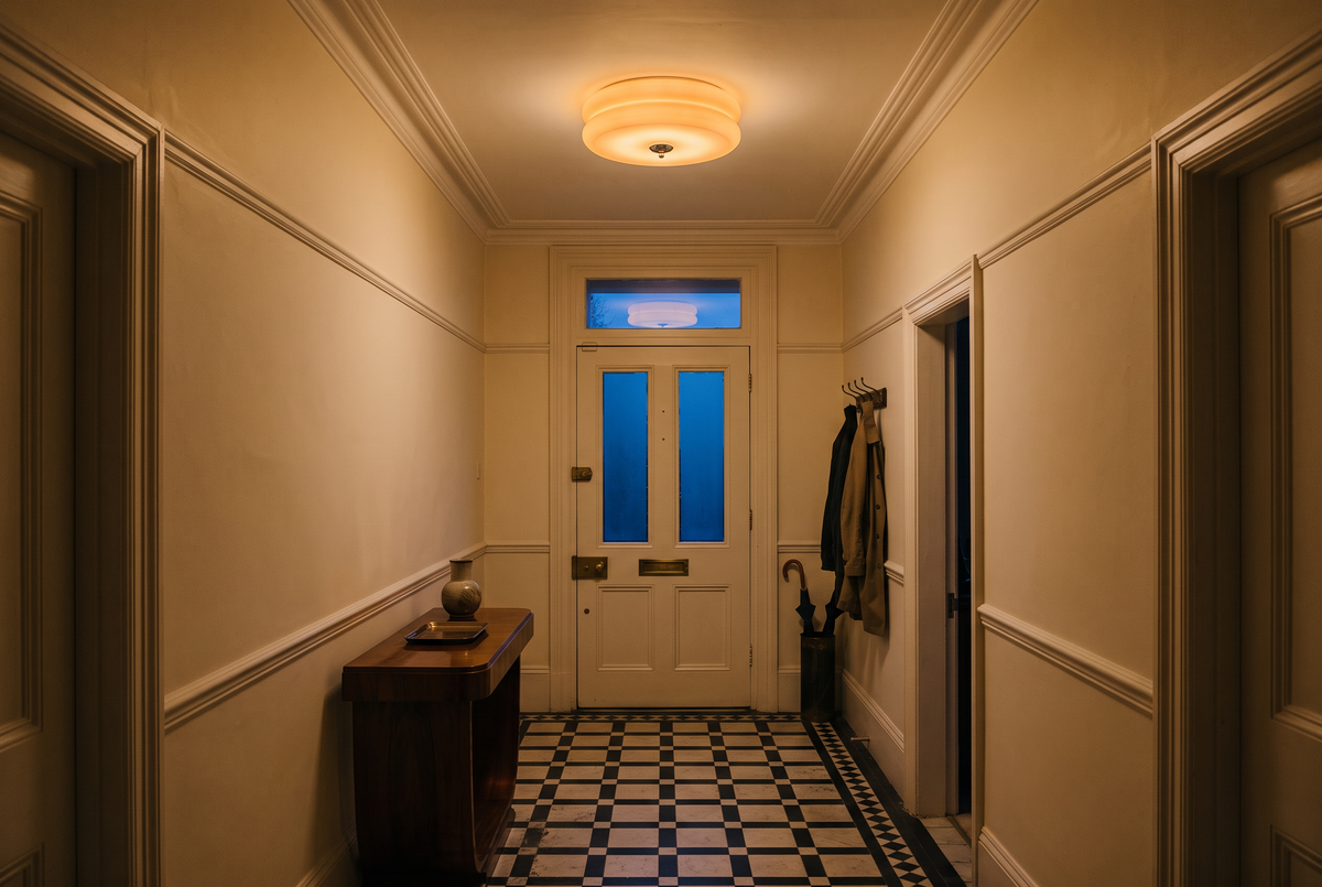 The Odeon Ceiling Light in a British interior