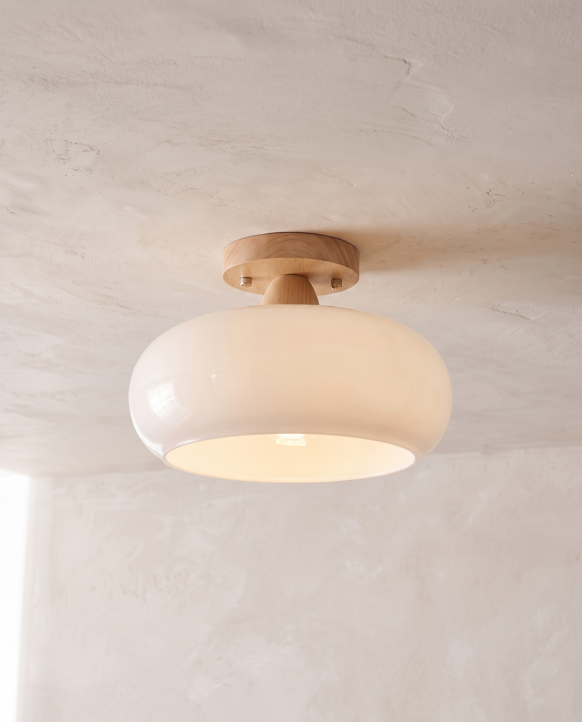 The Pebble Ceiling Light in Milk
