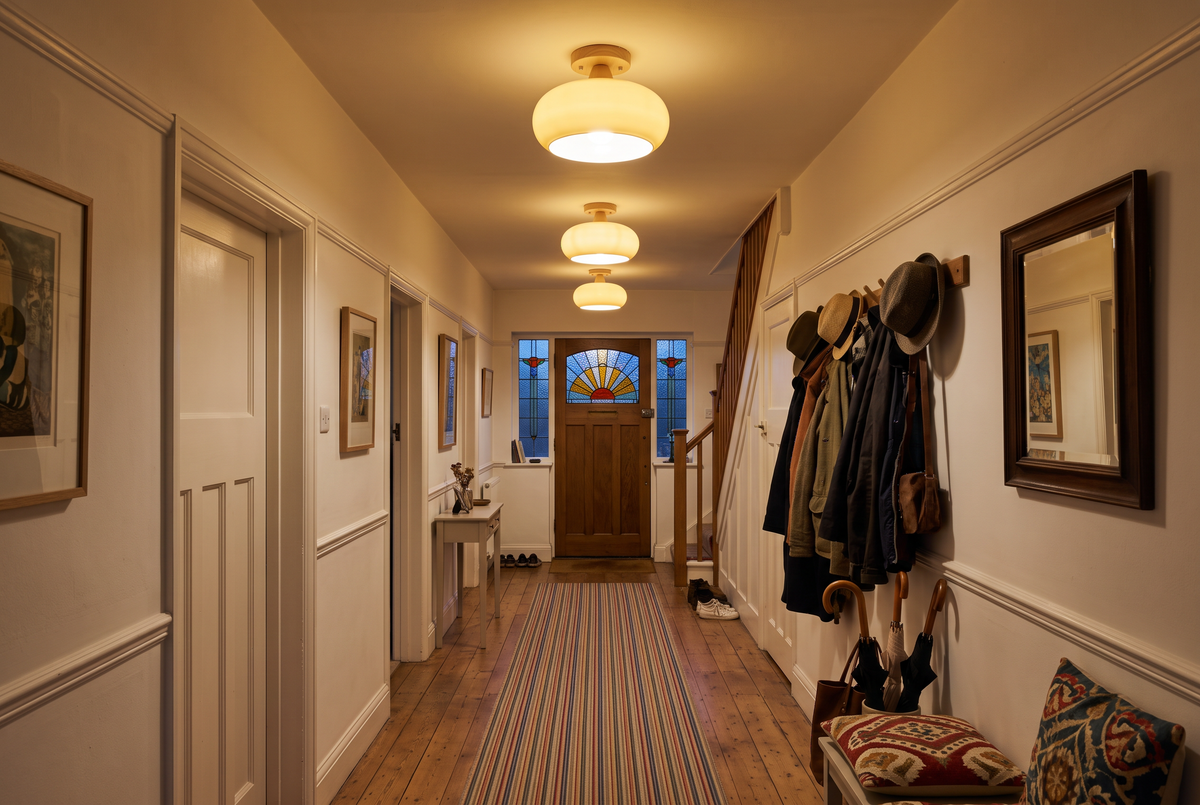 The Pebble Ceiling Light in a British home