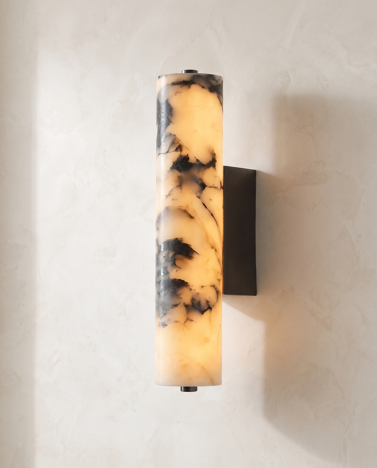 The Plinth backlit marble column wall light — Selden Home