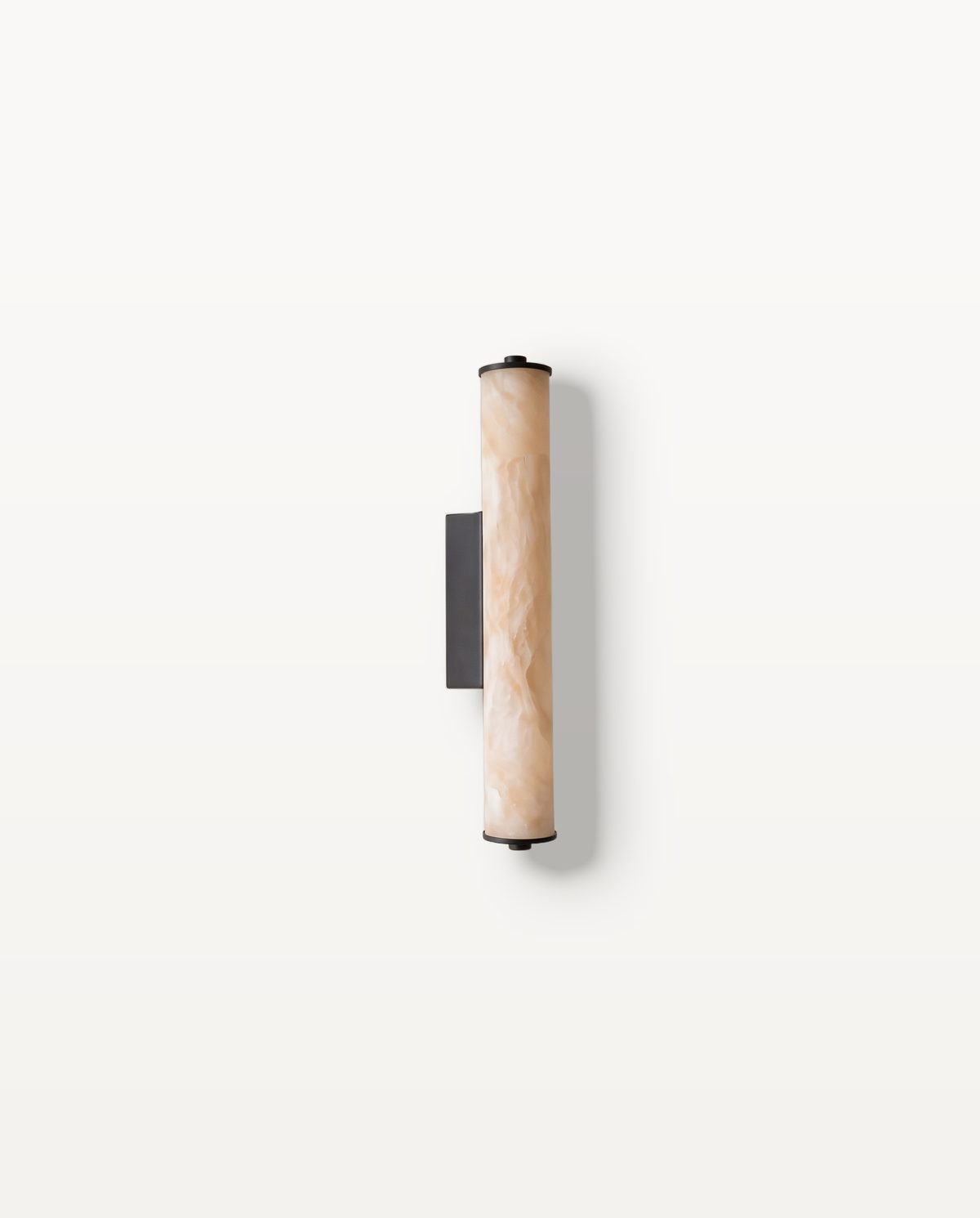 The Quill Wall Light – Black, 40 cm, slender natural stone baton with up-and-down light