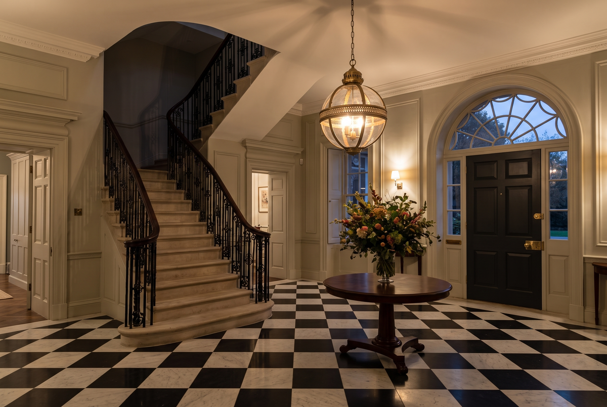 The Regent Pendant in a Georgian entrance hall