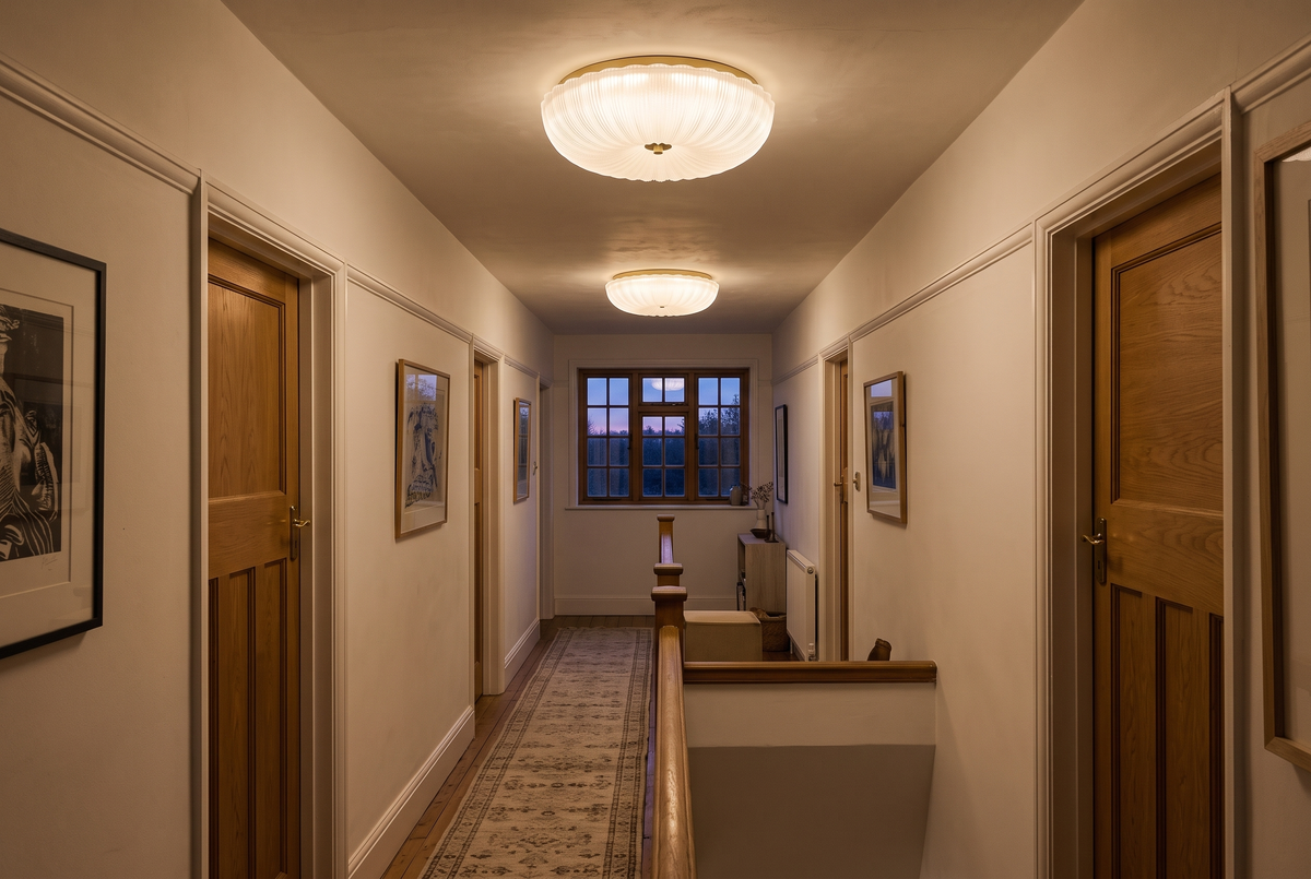The Ripple Ceiling Light in a British home