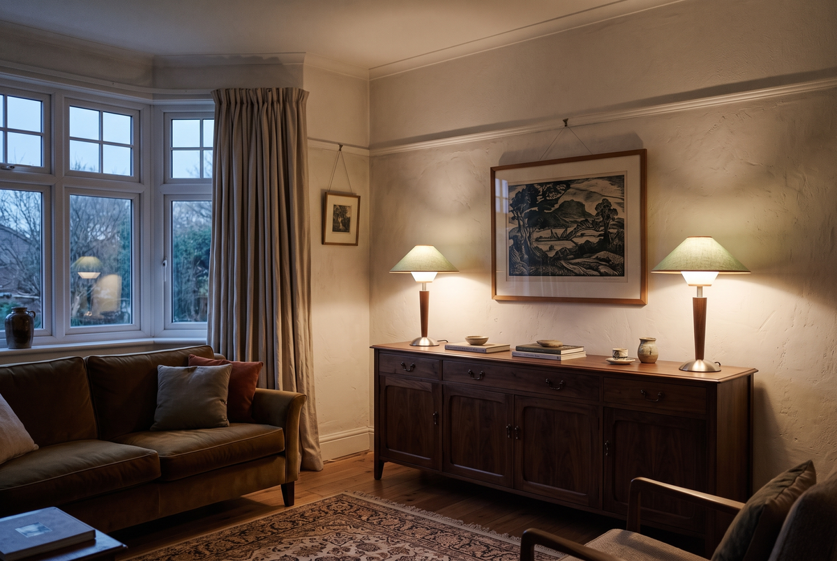 The Spindle Table Lamp in a British home