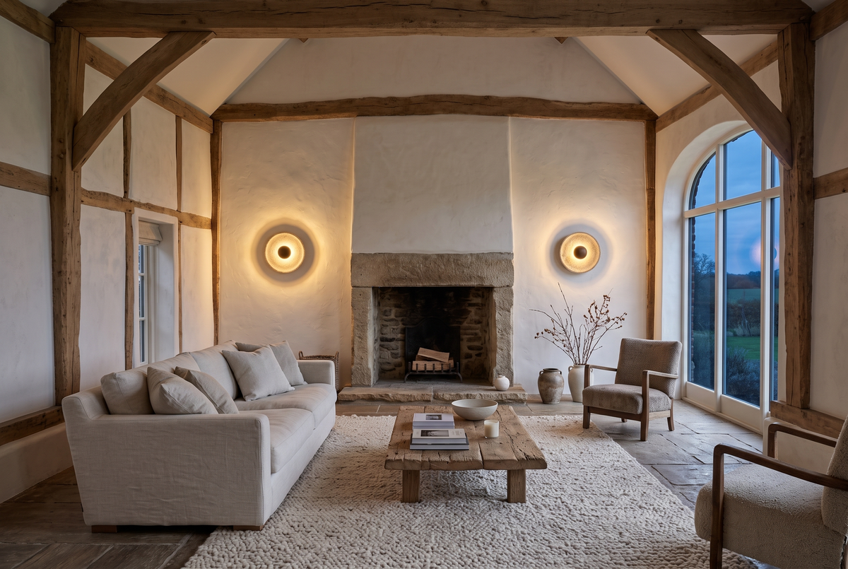 The Sundial Wall Light in a British home