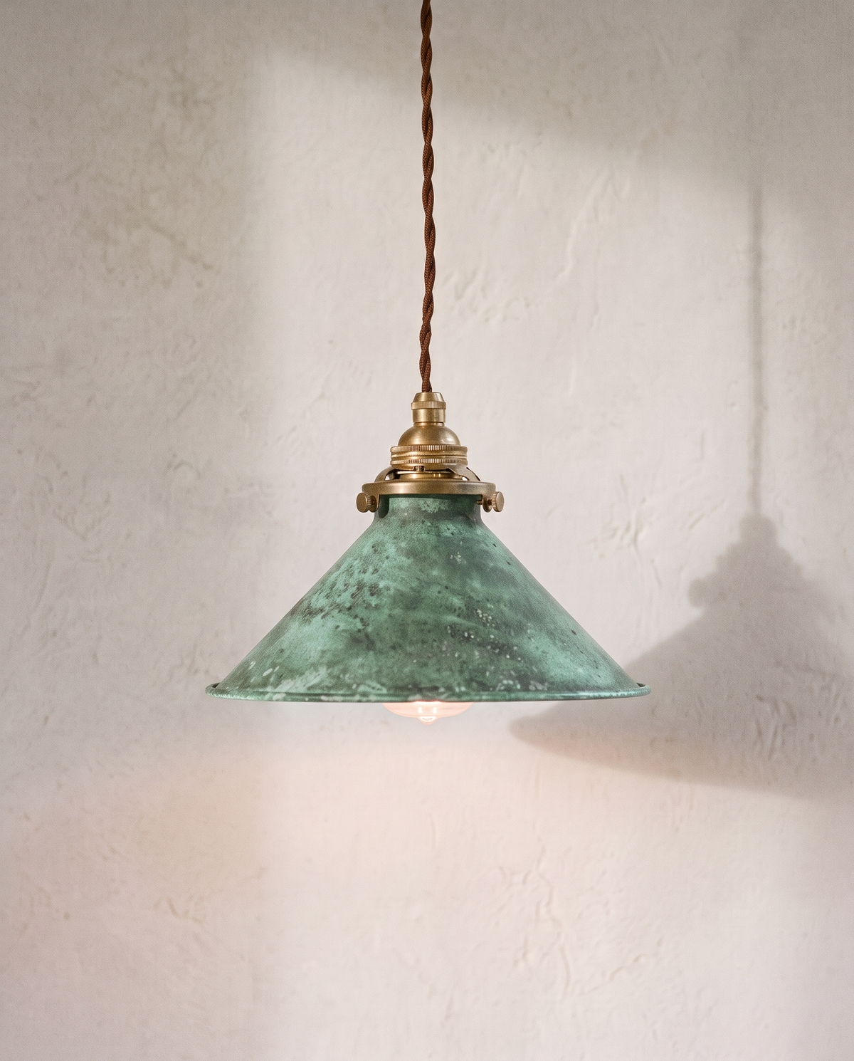 The Tarn Pendant in Verdigris