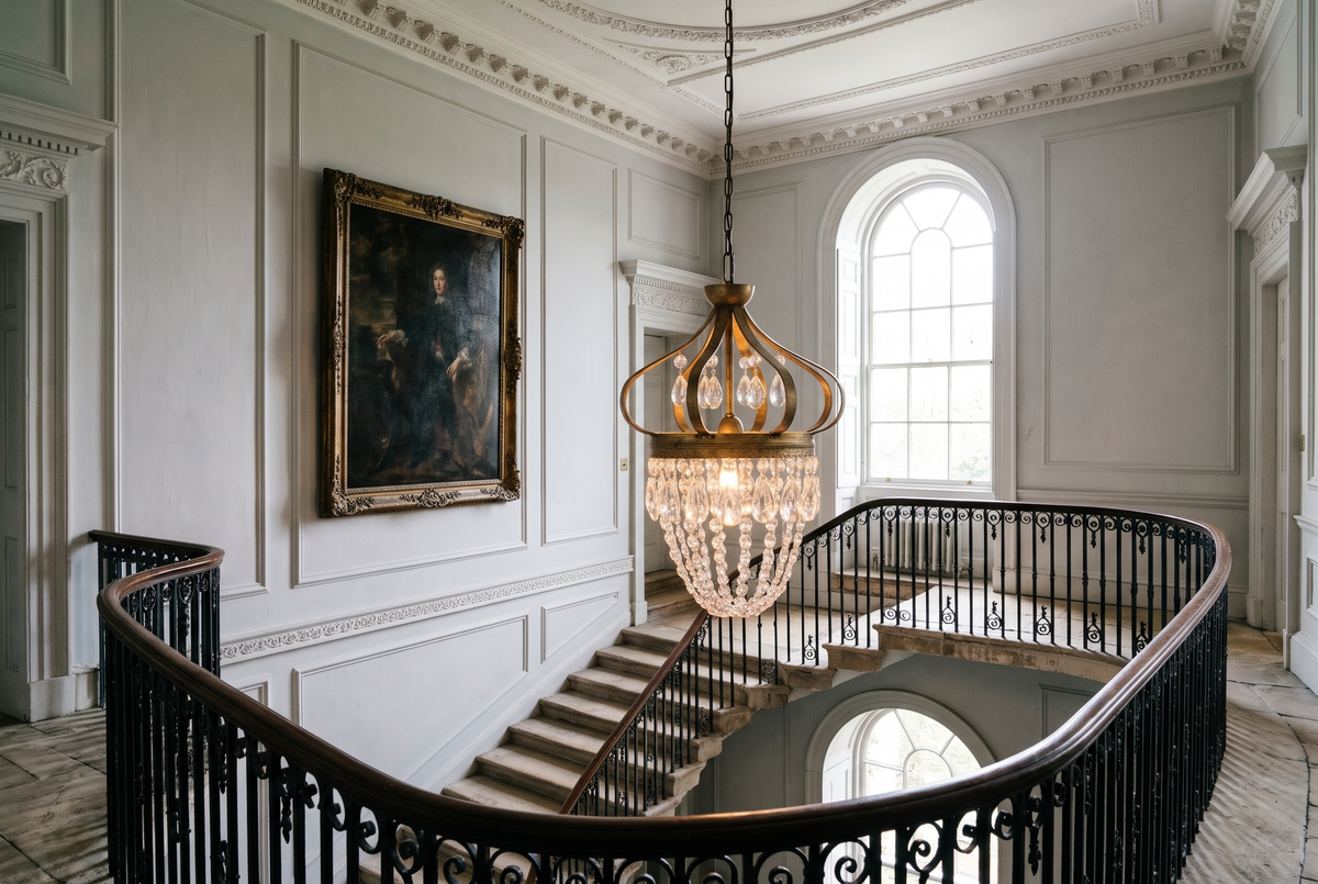 The Tiara Pendant in a British interior