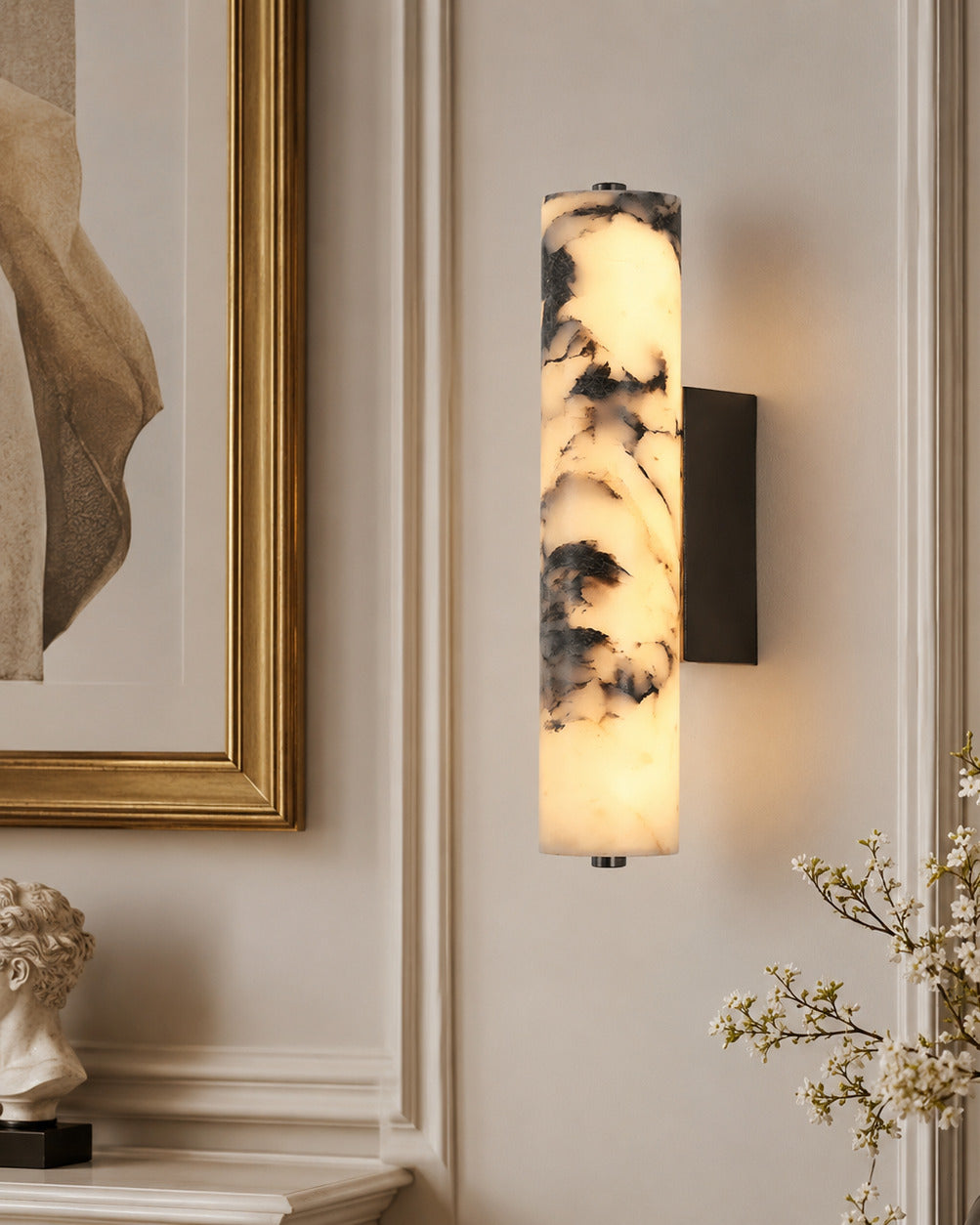 The Plinth backlit marble column wall light — Selden Home (5)