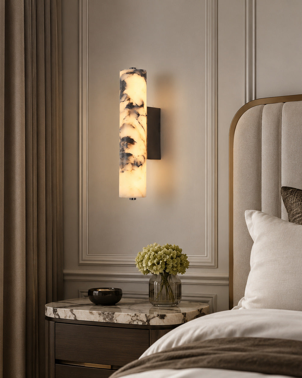 The Plinth backlit marble column wall light — Selden Home (6)