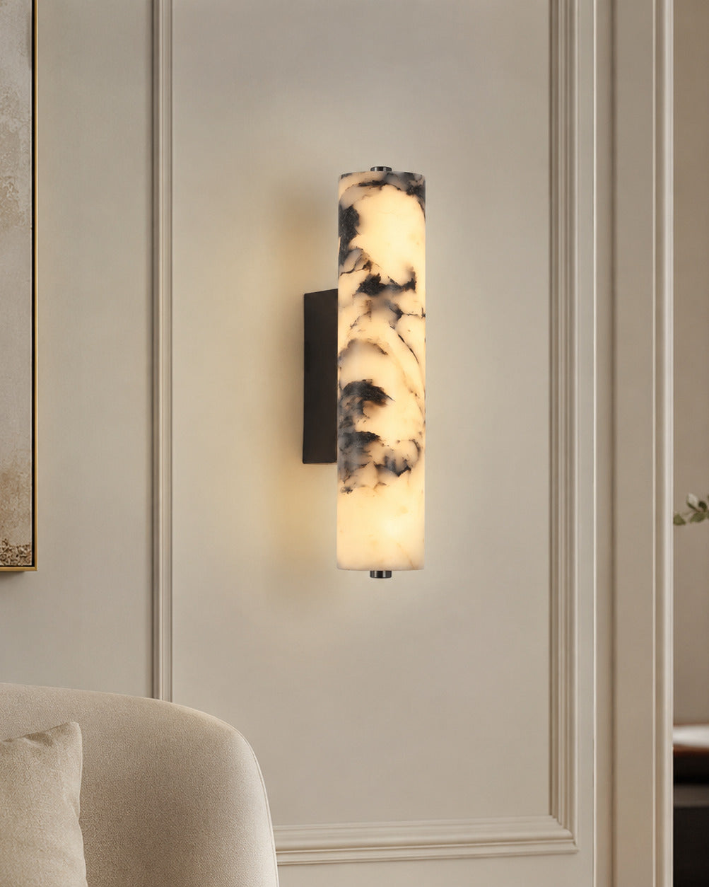 The Plinth backlit marble column wall light — Selden Home (7)